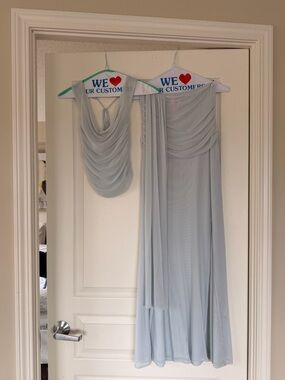 Meshki Light Blue Chiffon Matching Set